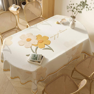 Oval Tablecloth Waterproof and Oil-proof Anti-scalding Disposable PVC Household Tablecloth Coffee Table Tablecloth Dining Table Tablecloth Tablecloth Commercial