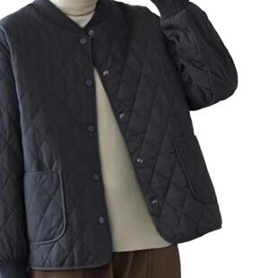 Women's Loose Casual Japanese Style Retro Single-breasted Cotton-padded Warm Cotton-padded Coat