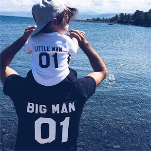 big man little man European and American parent-child AliExpress father-child 2022 new summer
