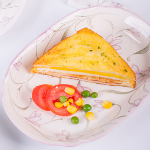 Korean Imported Underglaze Color Dinner Plate Lingbo Fairy High-value Plate Fruit Plate Deep Plate Ceramic Tableware
