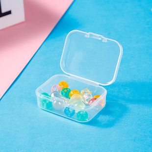 Rectangular Transparent Plastic Box Storage Earrings Small Accessories Nail Accessories Medicine Square Storage Box
