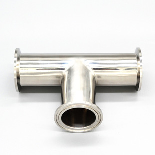304 stainless steel quick-fitting chuck tee mirror equal diameter positive buckle quick-fitting end pipe fitting internal and external polishing