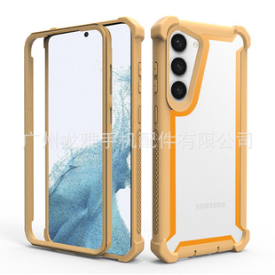 The new three-proof space shell is suitable for Samsung S23 all-inclusive mobile phone shell robot three-in-one cross-border supply spot