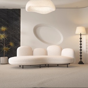 Cream Style Fabric Sofa 2025 New Style Household Small Apartment Simple Hotel Homestay Rest Area Reception Sofa Chair