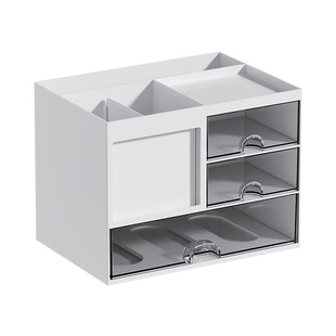 Desktop simple drawer pen holder student stationery multifunctional storage box office large capacity assembled storage rack