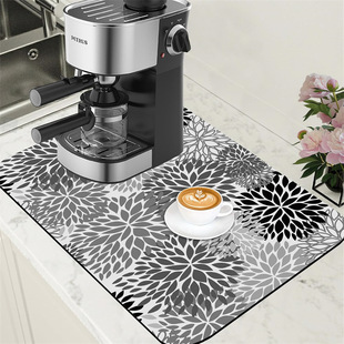 Cross-border American Coffee Mat Kitchen Drain Mat No-washable Tea Cup Mat Bar Mat Waterproof Non-slip Drain Diatom Mud