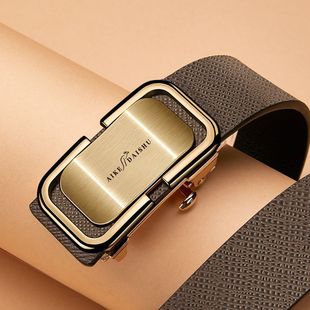 High-end classic men's belt automatic buckle real cowhide casual versatile fashion gentleman belt men's genuine leather belt