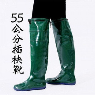 Transplanting Boots Soft Bottom Paddy Field Shoes Transplanting Shoes High Barrel Pants Farmland Anti-Slip Boots Water Shoes Water Boots