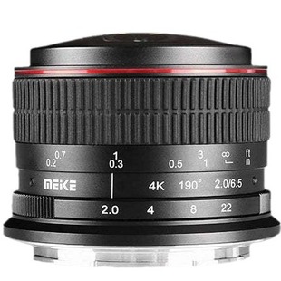 Круглый объектив Meike 6,5 мм F2.0 с фиксированным фокусом «рыбий глаз» подходит для одной камеры Sony Canon Fuji Panasonic Micro