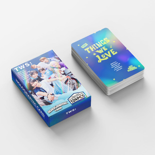in stock 124 Laser Cards Korean Star Men's TWS Flash Cards ins Interior Decoration Photo Cards Double-sided LOMO Cards