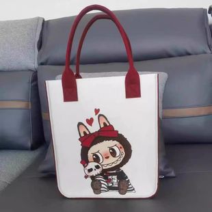 Students make up lessons new cartoon felt bag advertising storage bag hand gift logo student handbag gift