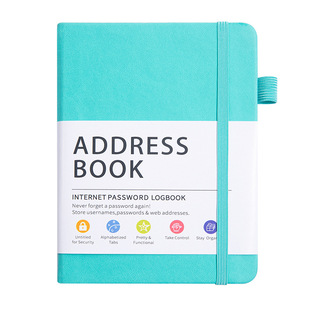 PU leather design with pen buckle phone book cross-border fashion luxury trend with strap label English phone book