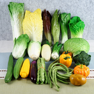 Simulation of vegetables and fruits model plastic fake corn cucumber green vegetables and peppers cabinet room model room decoration props