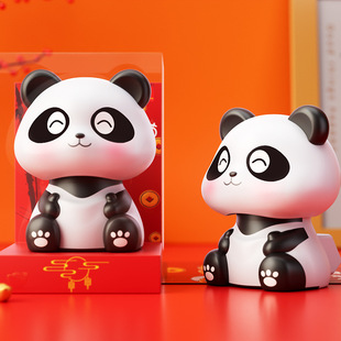 National Treasure Giant Panda Solar Energy Shake Head Car Ornaments Lucky Panda Mascot Home Decoration Decoration Gifts