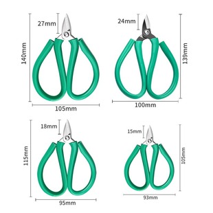 Gold and silver jewelry scissors short mouth green handle household strong scissors copper wire broken wire cutting pliers gold tool equipment