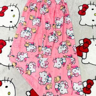 Cross-border wholesale European size extended cartoon pajama pants women's spring and summer new air-conditioned room leisure loose walking pants outside wear