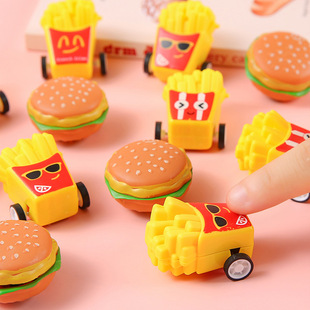 Creative Huili Food Play Mini Running Hamburger Car Gashapon Novelty Huili Toy Pocket Car Kindergarten Gift