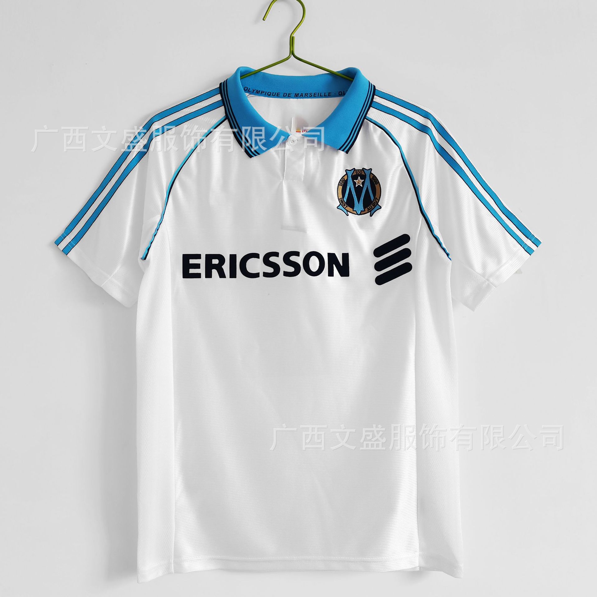 Retro Marseille No. 29 Vieira Jersey 9293 Champions League Champion Home Football Uniform Short-Sleeved with Customizable Numbers