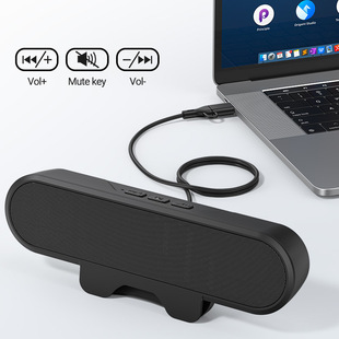 USB speaker stereo dual speaker notebook/desktop computer speakers support multiple displays dual interface