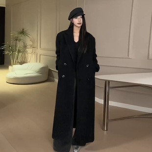 Down jacket liner black woolen coat women's autumn and winter new high-end 90 white duck down thick woolen coat