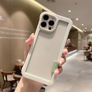 Cross-border Apple 16 Mobile Phone Case Colorful Bare Metal Hand Feel Frameless Drop-resistant 13Max/15pro All-inclusive Protective Case