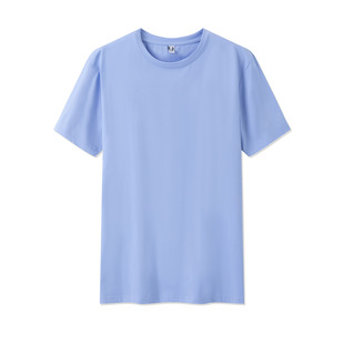40 Shoulder Crewneck Short Sleeve T-Shirt Customized Milk Tea Shop Activity Culture Shirt Promotional Advertising Shirt Work Clothes Printing logo