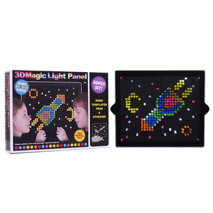 New Amazon DIY splicing lamp beads luminous 3D children's platter pixel painting lamp plate toy intelligence development