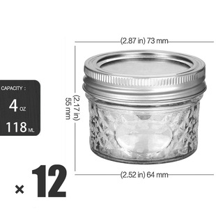 [Bilang 93141] 4oz алмаз Мейсон банка прозрачное стекло варенье герметичная банка амазонок овсяная чашка для завтрака