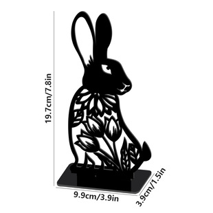 YKL260-273 Easter Bunny Egg Stereo Acrylic Desktop Platform Holiday Decoration Hollow Ornament
