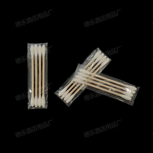 [Wooden cotton swabs] Hotel disposable care package 4 double-headed wooden swabs wholesale cleaning products