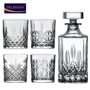 DELISOGA European-style Shuguang Series wine glass creative crystal glass beverage cup whiskey beer glass