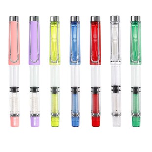 Transparent Color Tap Brush Pen Soft Brush Portable Ink Absorbing Brush Small Case Calligraphy Scripture Copy Pen