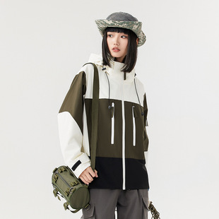 2024 New Outdoor Charge Clothes Lovers Color Matching Charge Clothes Sports Casual Jacket Riding Clothes Mountaineering Clothes