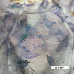 Printed Tencel Cotton Retro Fragrant Cloud Yarn Cool Cotton Printed Dress Skirt Cheongsam Fabric Manufacturer Direct