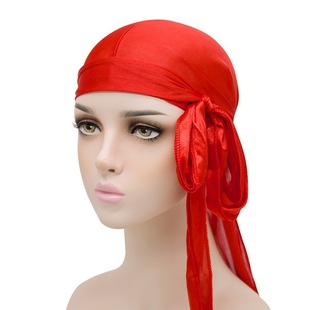 Men's Wave Hat Satin Dulag Pirate Hat Tucked Hat Soft Velvet Bike Hat Father's Day Nightcap