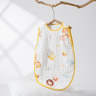 Sleeping Bag Baby Class A Spring and Autumn Pure Cotton Sleeveless Sleeveless Sleeping Bag Summer Thin Baby Vest Newborn Children Kick-proof Quilt