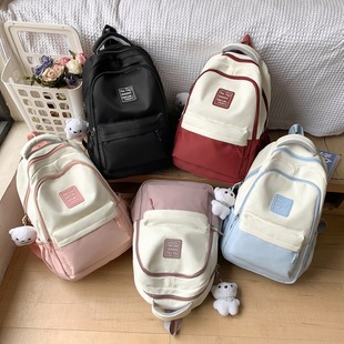 New Color Multi-purpose Backpack Large Capacity Fashion Leisure Backpack Junior Senior high school Student Schoolbag Wholesale