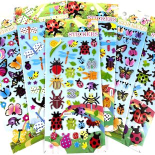 Spot supply children's cartoon stickers Ultraman bubble stickers car plane boy reward sticker manufacturers