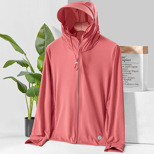 Factory direct supply ice silk sunscreen clothing men's and women's original yarn breathable 2025 summer new anti-ultraviolet sunscreen clothing coat
