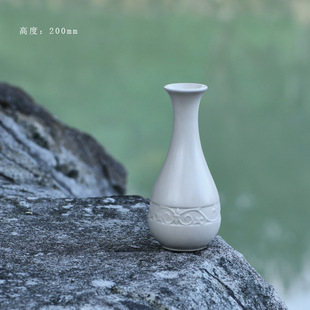 Ceramic decorative vase daily household flower holder container large hydroponic flower device creative Matt glaze pattern clear bottle