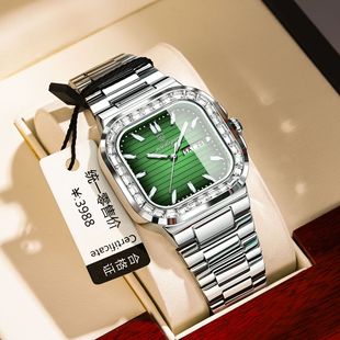 Swiss brand luxury new double calendar men's watch diamond watch live foreign trade explosions a generation of hair