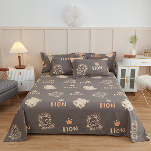 Nordic simple ins bedding pure cotton bed sheet one piece 1.8m double bed pure cotton bed sheet 200X230X250