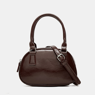 Foreign Trade Red Retro Underarm Bag Bowling Bag All-match Light Luxury Korean Style Niche Portable Small Square Bag Crossbody Bag
