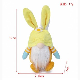 Lanxin Easter Bunny Pendant Decorations Cute Faceless Radish Doll Holiday Hanging Scene Arrangement Props