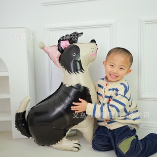 Dog Pet Aluminum Film Balloon Cartoon Dog Palm Print Bones Hundred Days Day Party Balloon Decoration Baby Small Toys