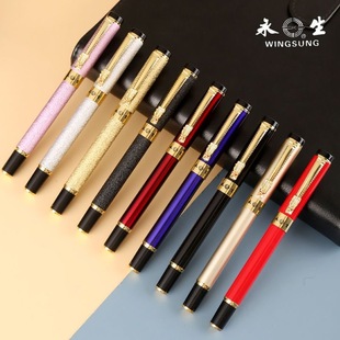 Yongsheng three-piece faucet pen gift box lettering male and female students Art hard pen metal business office