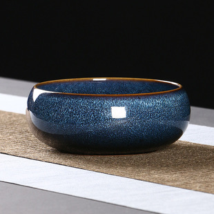 Kiln-turned rabbit silk tea washing household tea jar pen washing ceramic tea set accessories washing cup bowl tea ceremony accessories water pot washing
