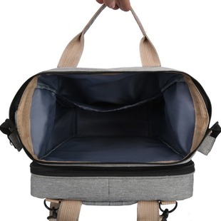 Large Capacity Shoulder Bag for Mother and Baby Dry and Wet Separation Multifunctional Mummy Bag Lightweight Thermal Insulation Aluminum Foil Shoulder Bag for Mother