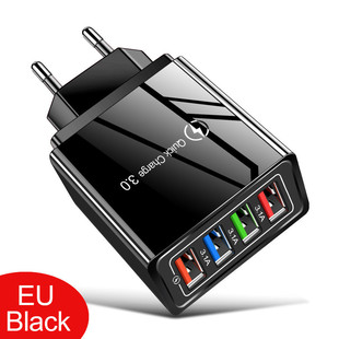 Цветная трансграничная оптовая продажа 4USB зарядное устройство для мобильного телефона 3A планшет дорожное зарядное устройство головка Американский манометр Европейское зарядное устройство