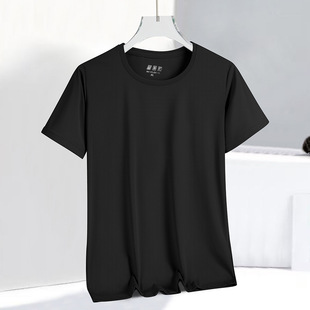Summer Outdoor Ice Silk Quick-drying T-shirt Sports Crewneck Elastic Quick-drying Breathable Ice Silk Shirt Fitness Running Women's Short Sleeve
